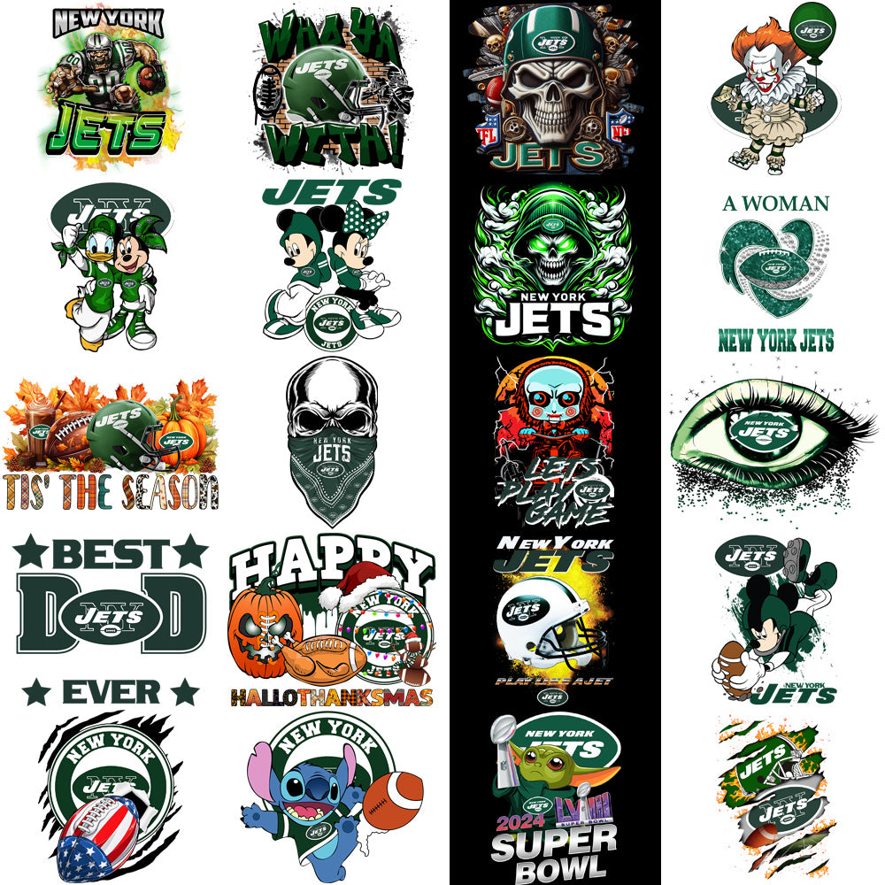 48 New York Jets V4 Football Designs Bundle PNG