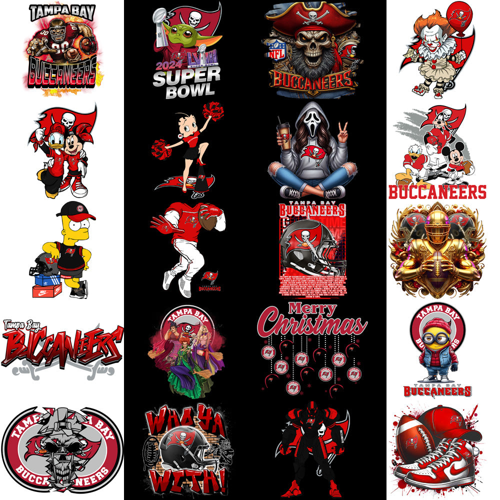 48 Tampa Bay Buccaneers V4 Football Designs Bundle PNG