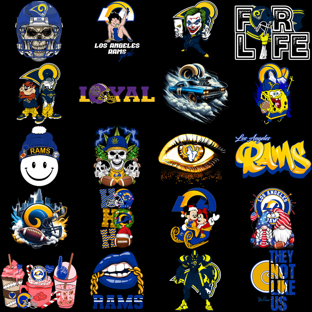 47 Los Angeles Chargers V1 Football Designs Bundle PNG