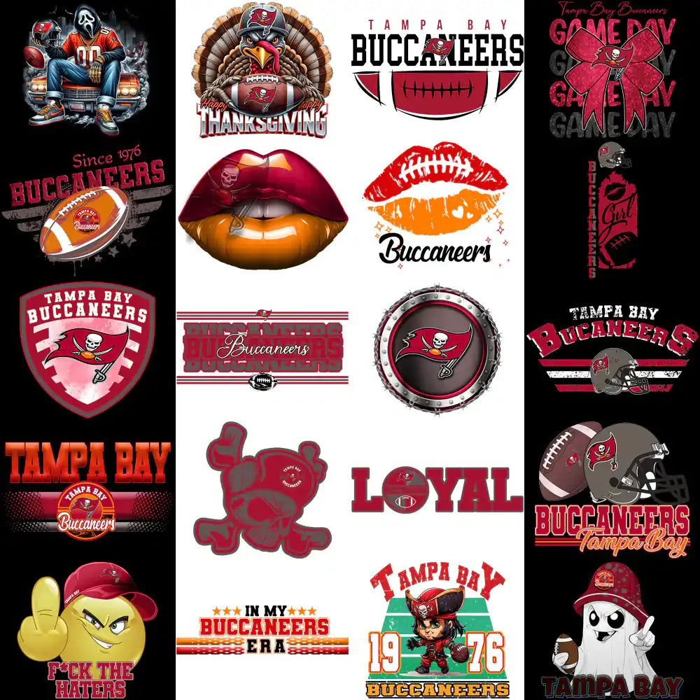 48 Tampa Bay Buccaneers V4 Football Designs Bundle PNG