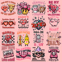 Load image into Gallery viewer, 19 Retro Valentine Designs Bundle Png
