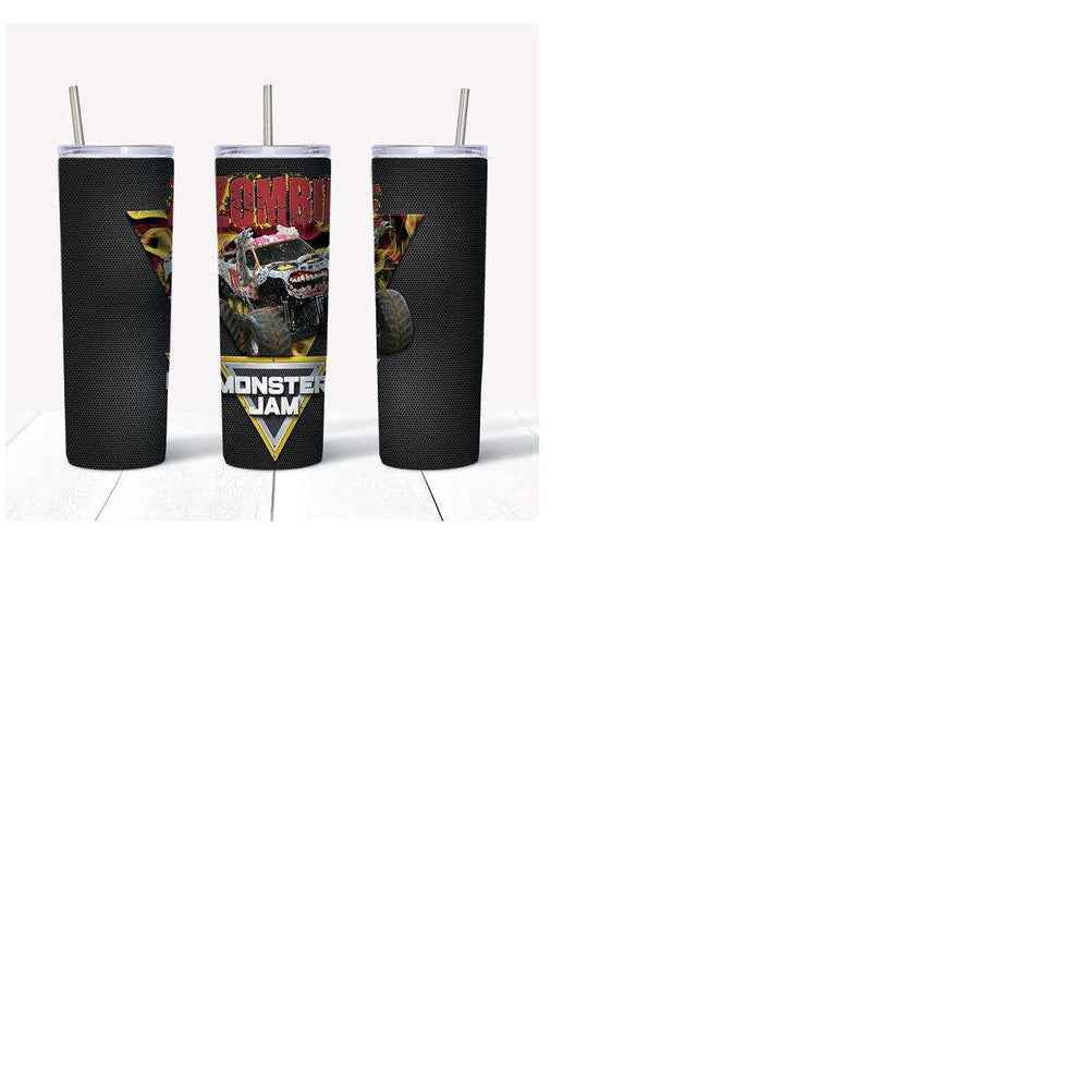 5 Monster Truck Tumbler Wrap Designs Bundle JPG