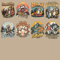 Load image into Gallery viewer, 19 Funny Summer Camping Sloth Designs Bundle PNG
