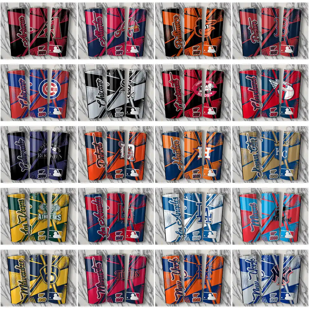 30 Baseball Teams Team Sport Tumbler Wrap Bundle JPG