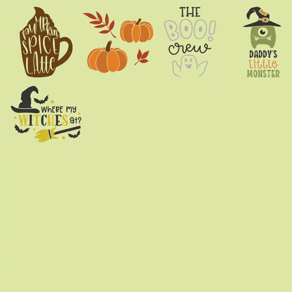 36 Halloween Pumpkin Witch Designs Bundle PNG