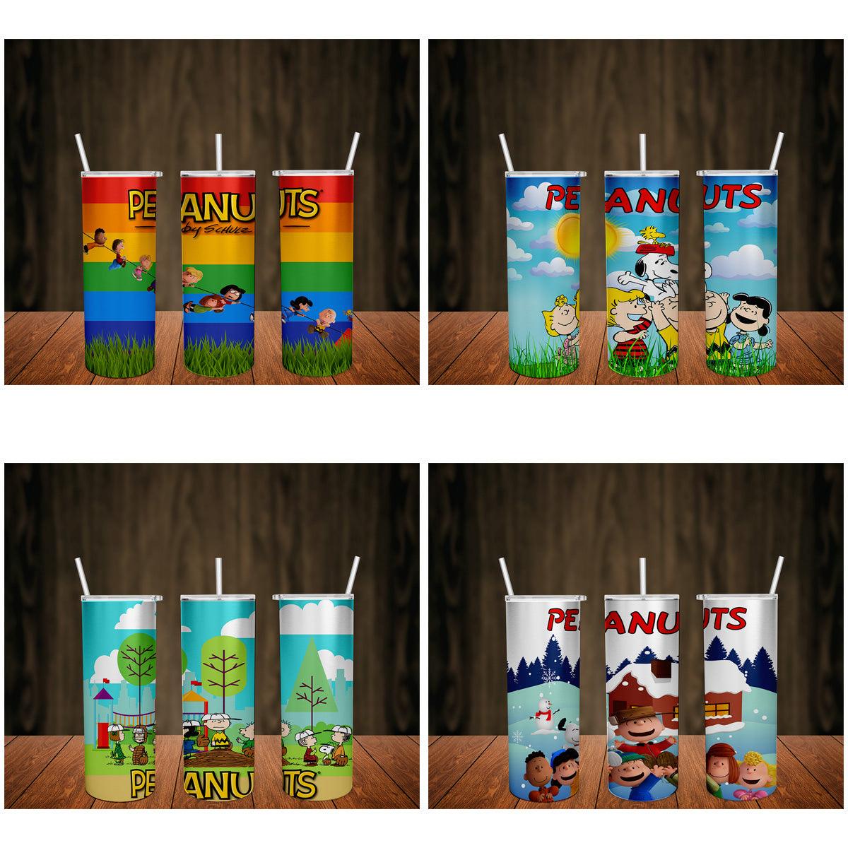 8 Peanuts movie Tumbler Wrap Designs Bundle JPG