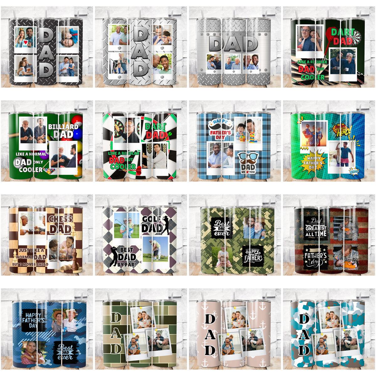 25 Fathers Day Tumbler Wrap Designs Bundle JPG