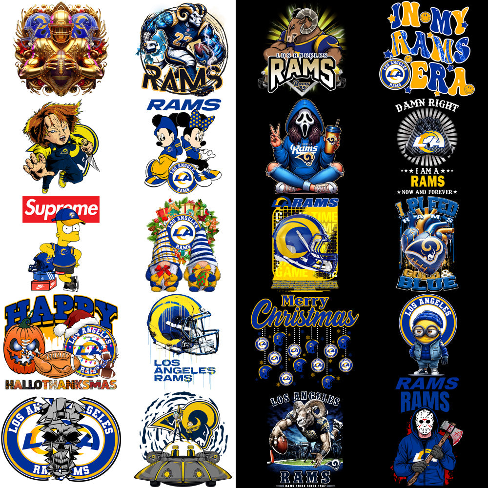 47 Los Angeles Chargers V2 Football Designs Bundle PNG