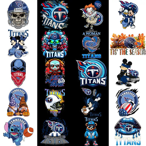 48 Tennessee Titans V1 Football Designs Bundle PNG