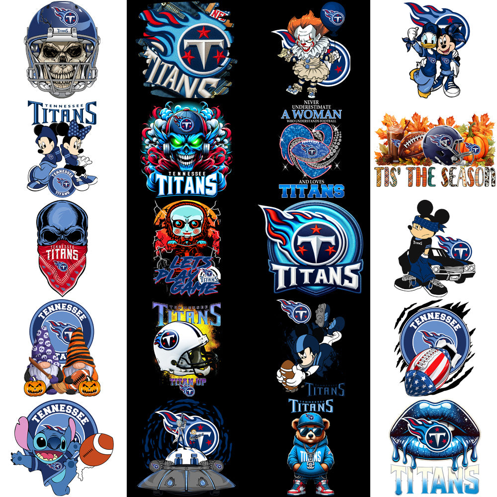 48 Tennessee Titans V1 Football Designs Bundle PNG