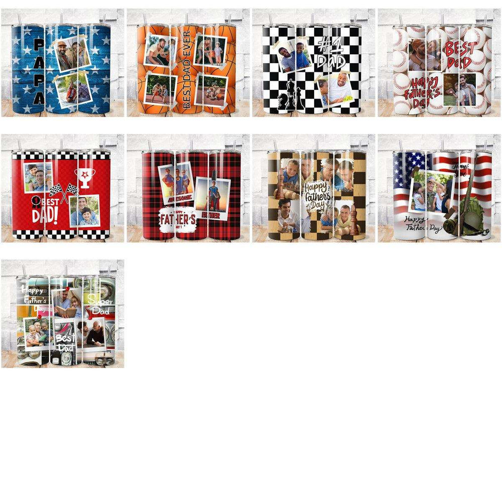 25 Fathers Day Tumbler Wrap Designs Bundle JPG