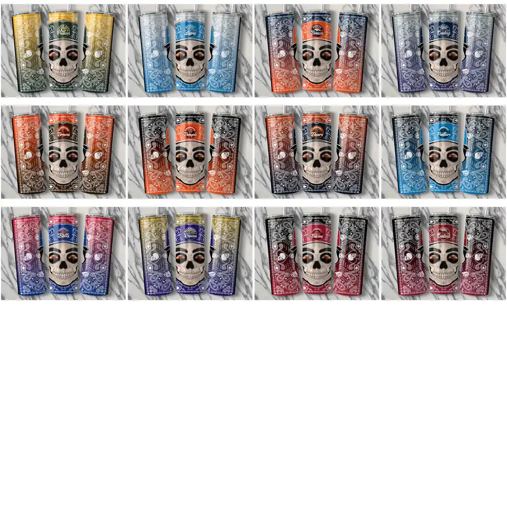 32 Football Teams Skull Handkerchief Tumbler Wrap Bundle JPG