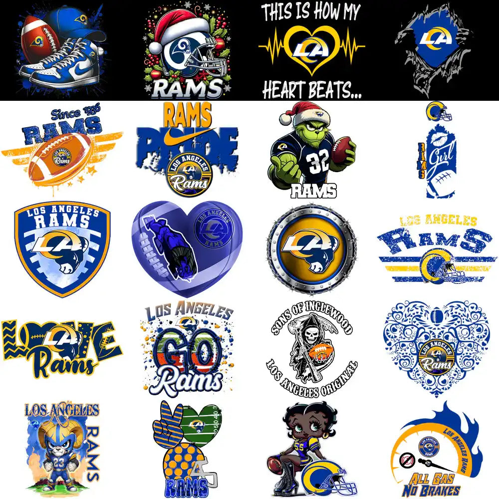 47 Los Angeles Chargers V2 Football Designs Bundle PNG