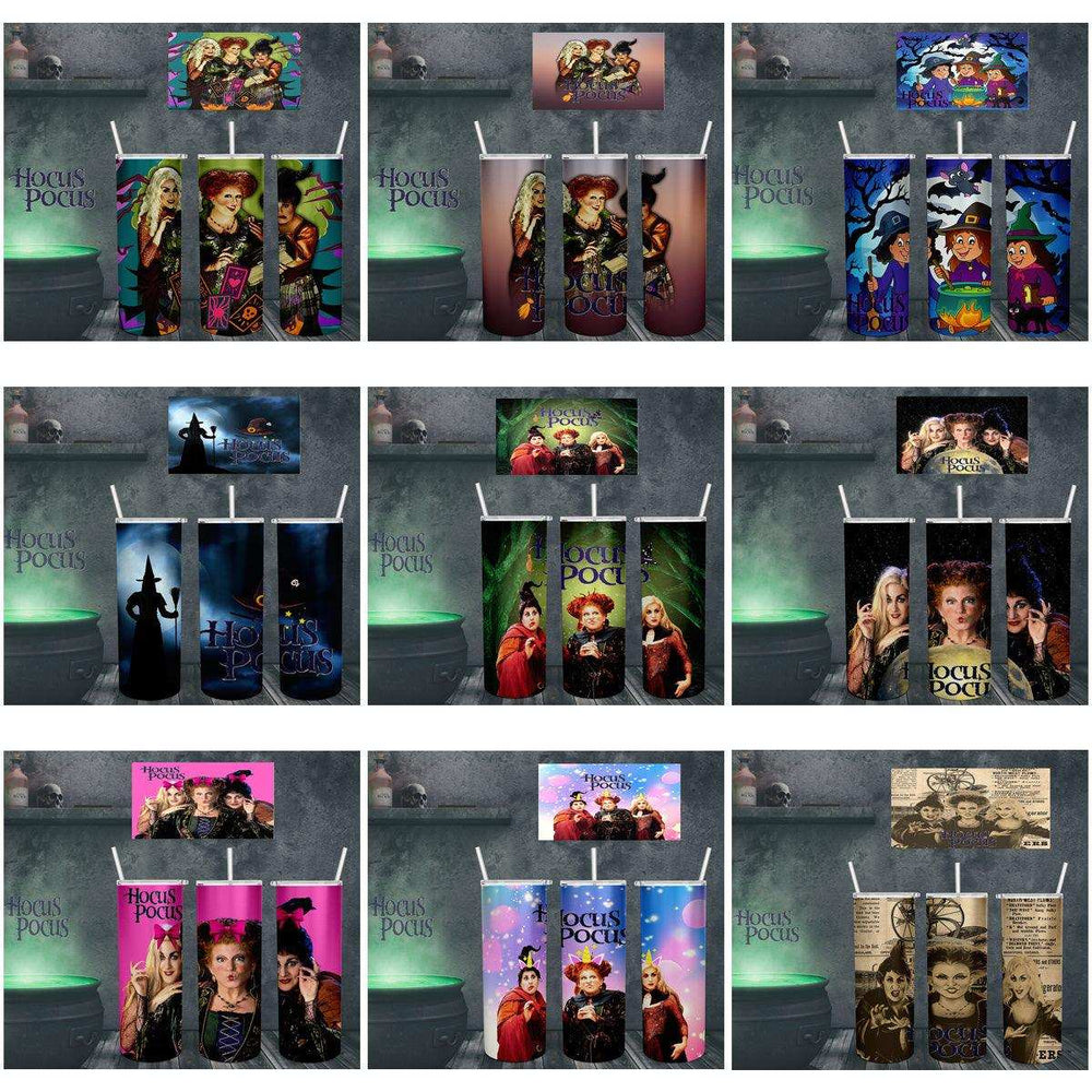 15 Hocus Pocus Tumbler Wrap Designs Bundle JPG