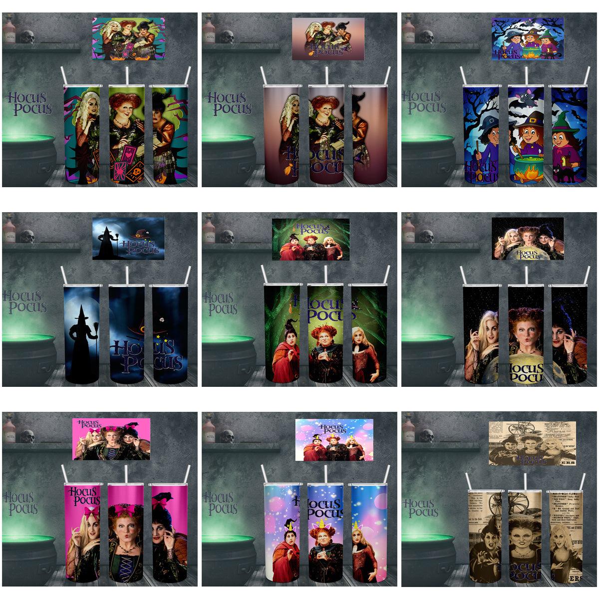 15 Hocus Pocus Tumbler Wrap Designs Bundle JPG