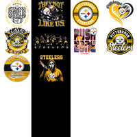 Load image into Gallery viewer, 48 Pittsburgh Steelers V1 Football Designs Bundle PNG
