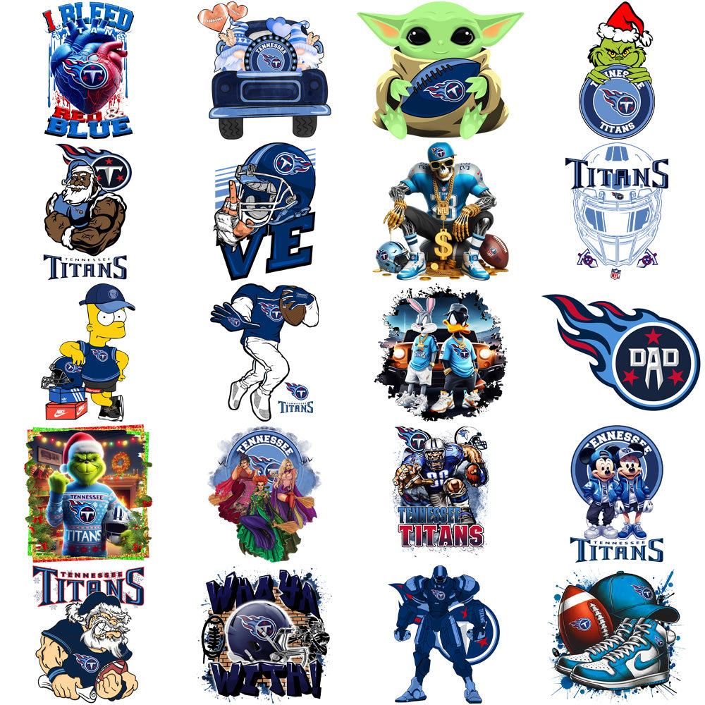 48 Tennessee Titans V2 Football Designs Bundle PNG