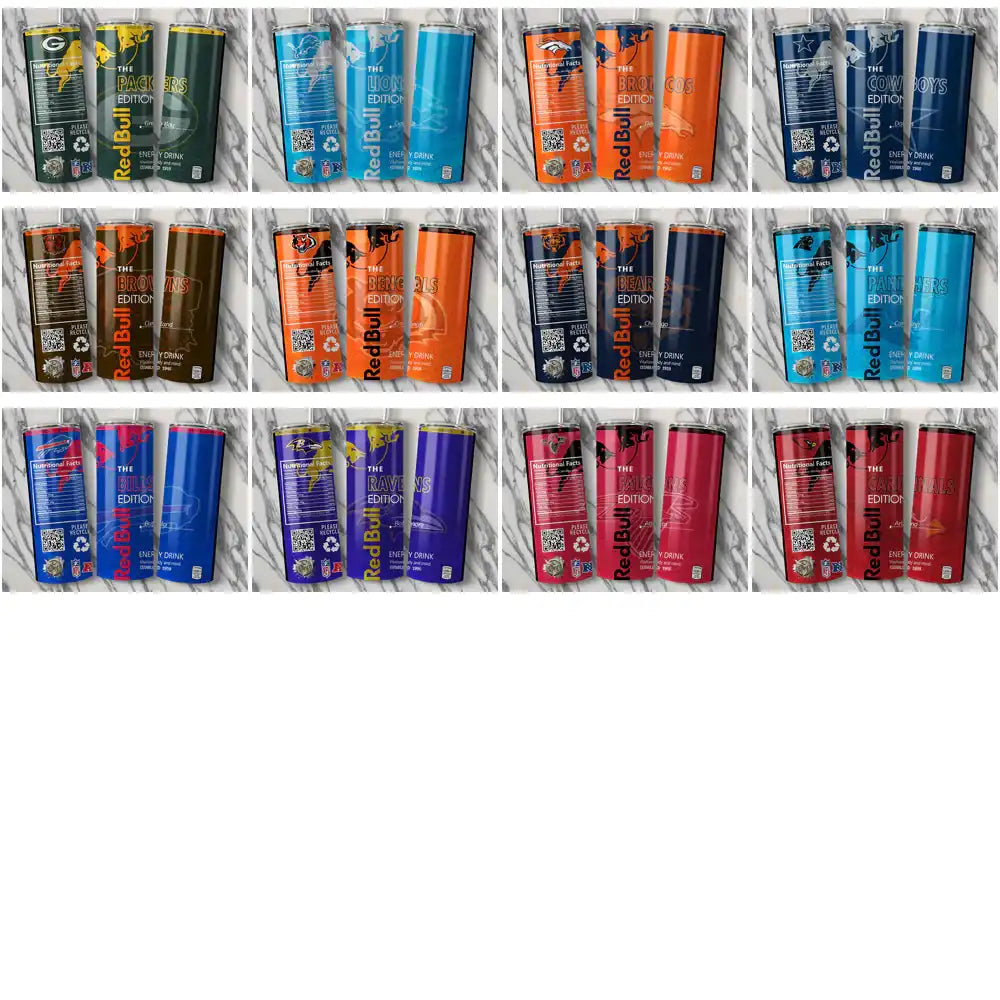 32 Football Teams Red Bull Tumbler Wrap Bundle JPG