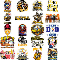 Load image into Gallery viewer, 48 Pittsburgh Steelers V2 Football Designs Bundle PNG
