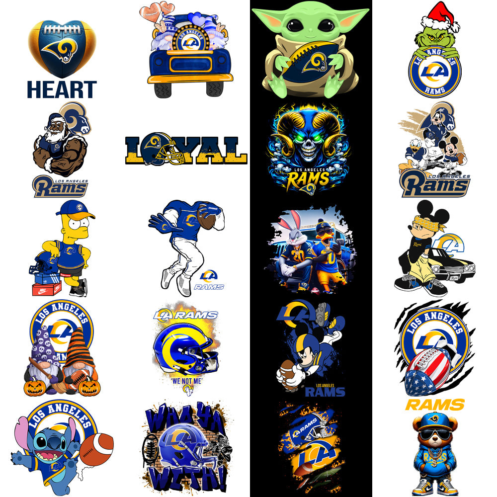 47 Los Angeles Chargers V3 Football Designs Bundle PNG