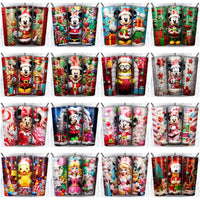 Load image into Gallery viewer, 95 Colorful 3D Cartoon Christmas Tumbler Wrap Designs Bundle JPG
