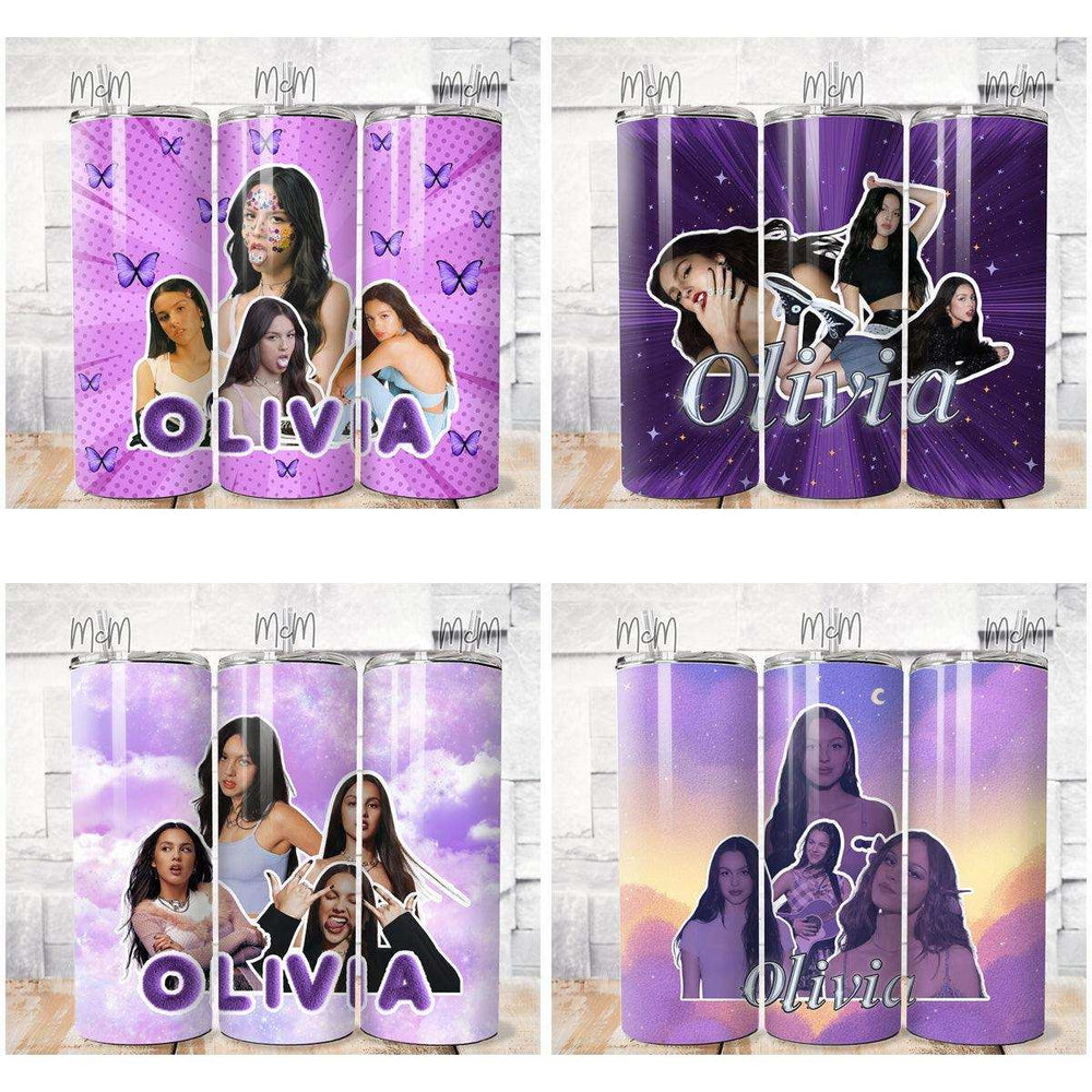 4 Olivia Rodrigo Tumbler Wrap Designs Bundle JPG