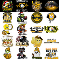Load image into Gallery viewer, 48 Pittsburgh Steelers V2 Football Designs Bundle PNG
