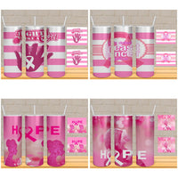 Load image into Gallery viewer, 5 Pink Month Breast cancer awareness Tumbler Wrap Designs Bundle JPG
