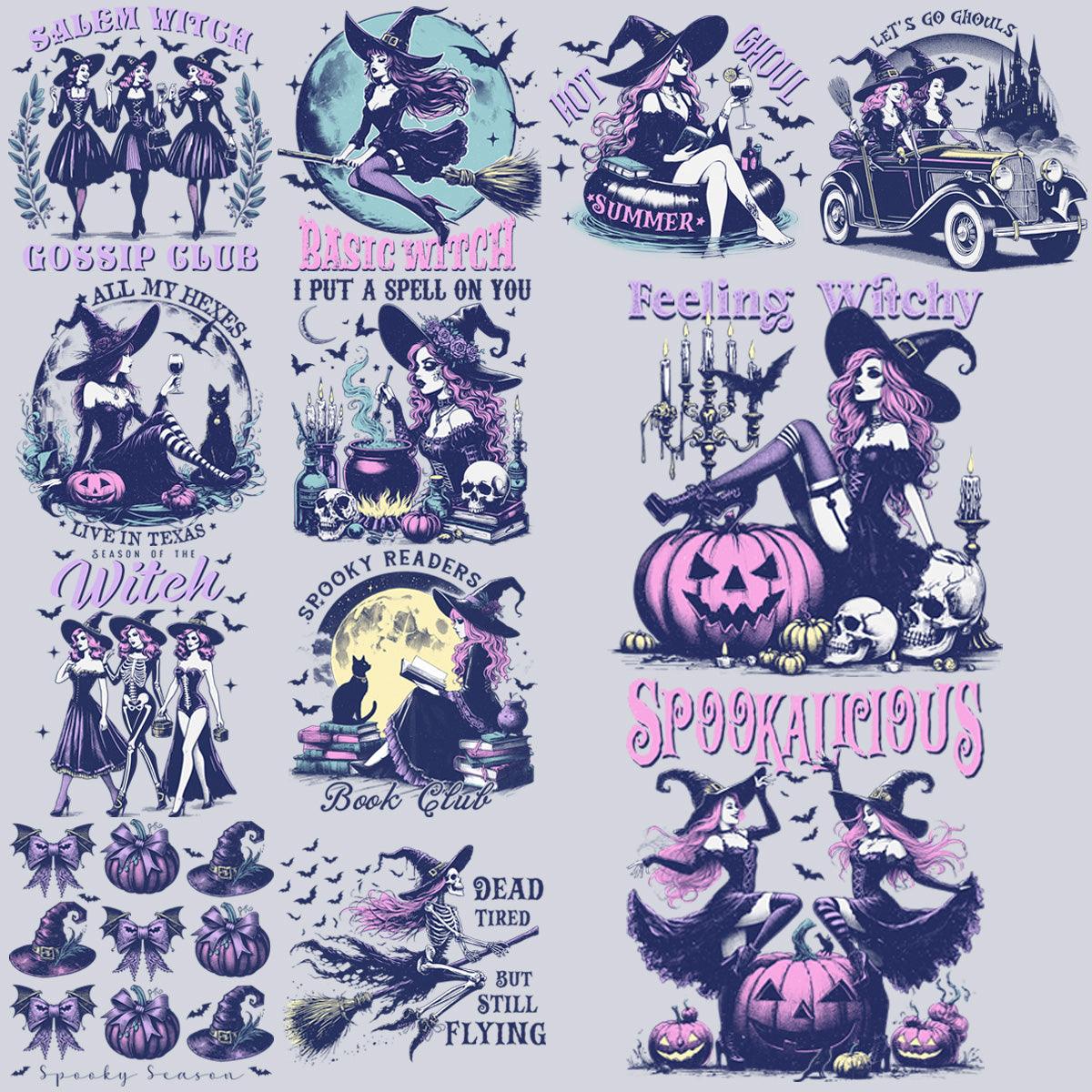 11 Halloween Witch Designs Bundle PNG