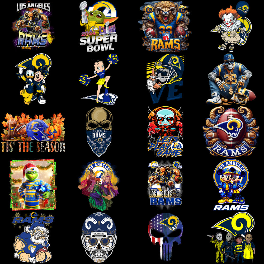 47 Los Angeles Chargers V4 Football Designs Bundle PNG