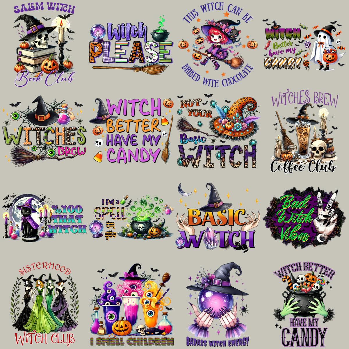 18 Halloween Witch Designs Bundle PNG