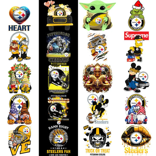 48 Pittsburgh Steelers V3 Football Designs Bundle PNG