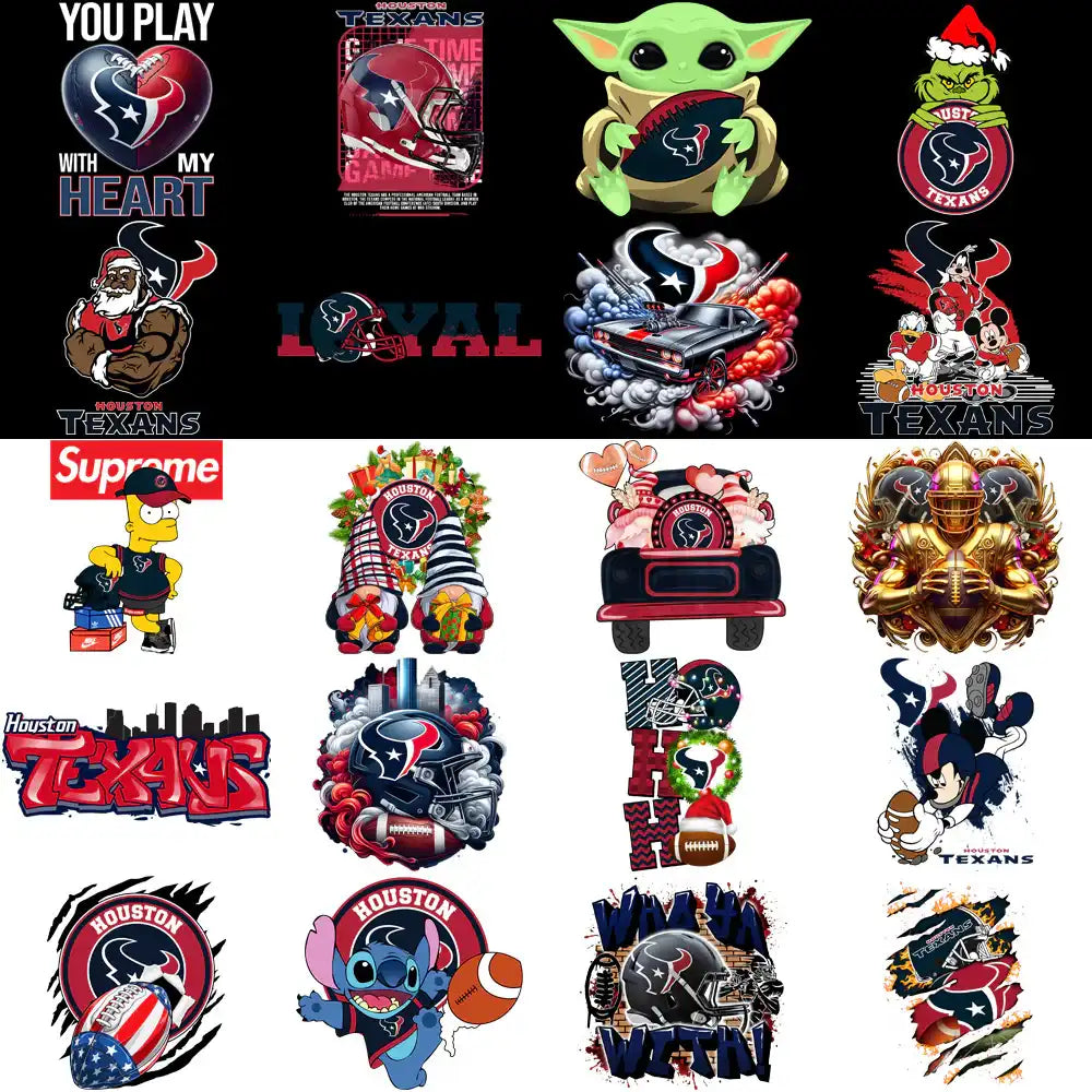 54 Houston Texans V3 Football Designs Bundle PNG