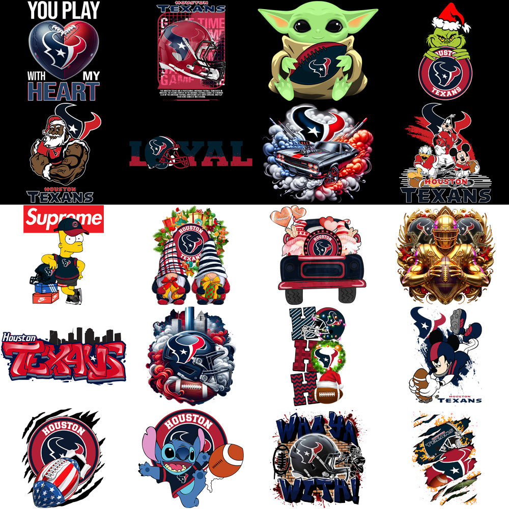 54 Houston Texans V3 Football Designs Bundle PNG
