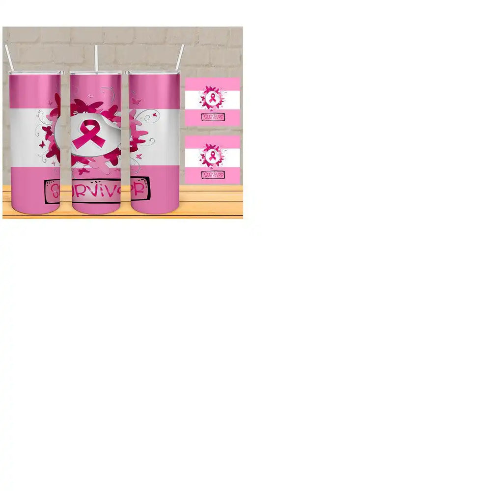 5 Pink Month Breast cancer awareness Tumbler Wrap Designs Bundle JPG