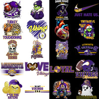 Load image into Gallery viewer, 48 Minnesota Vikings V3 Football Designs Bundle PNG
