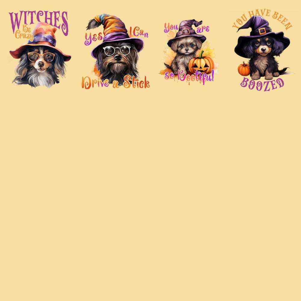 39 Halloween Witch Dogs Quotes Designs Bundle PNG