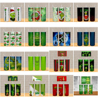 Load image into Gallery viewer, 25 Grinch Christmas Tumbler Wrap Designs Bundle JPG
