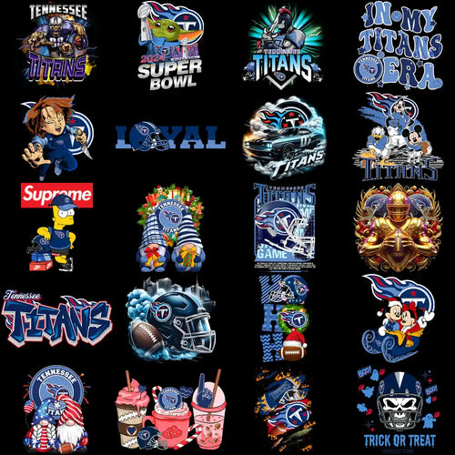 48 Tennessee Titans V4 Football Designs Bundle PNG