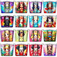 Load image into Gallery viewer, 137 Colorful Cute Cartoon Tumbler Wrap Designs Bundle JPG
