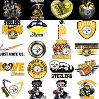 Load image into Gallery viewer, 48 Pittsburgh Steelers V4 Football Designs Bundle PNG
