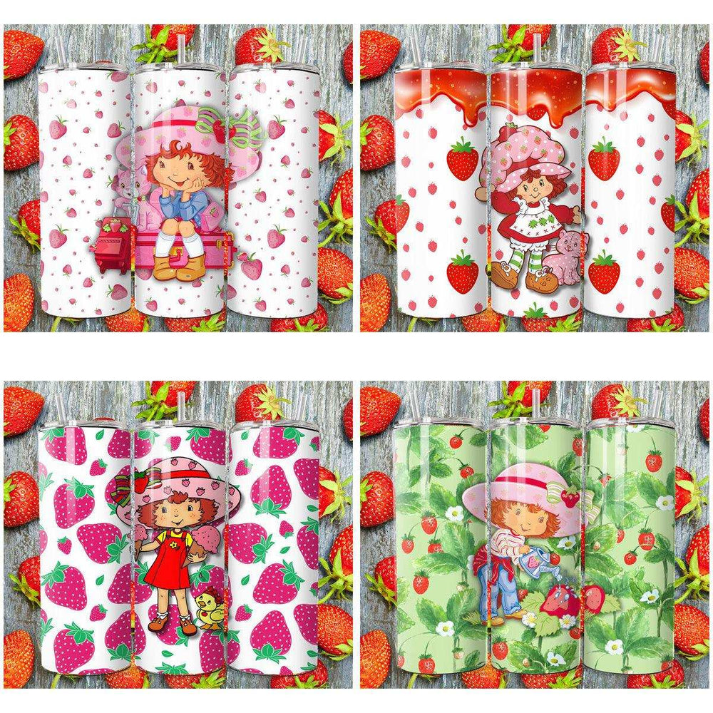 5 Strawberry Shortcake Tumbler Wrap Designs Bundle JPG