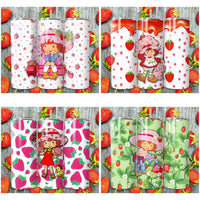 Load image into Gallery viewer, 5 Strawberry Shortcake Tumbler Wrap Designs Bundle JPG
