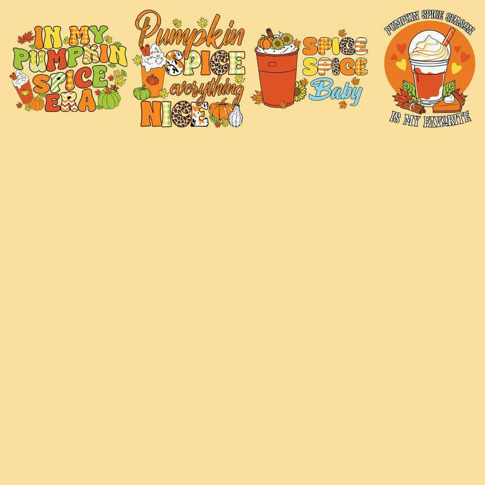 19 Pumpkin Spice Designs Bundle PNG