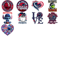 Load image into Gallery viewer, 47 New England Patriots V1 Football Designs Bundle PNG
