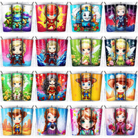 Load image into Gallery viewer, 137 Colorful Cute Cartoon Tumbler Wrap Designs Bundle JPG
