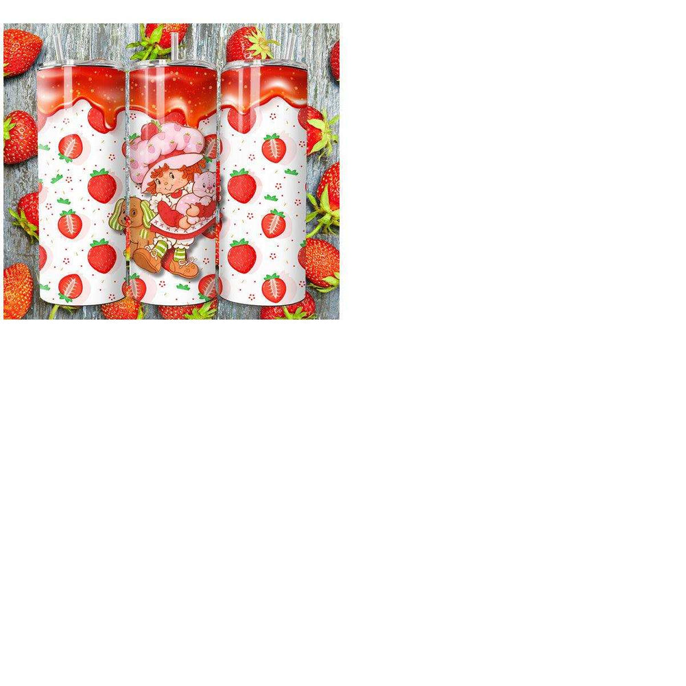5 Strawberry Shortcake Tumbler Wrap Designs Bundle JPG