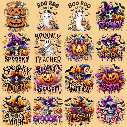 19 gruselige Halloween-Designs Bundle PNG