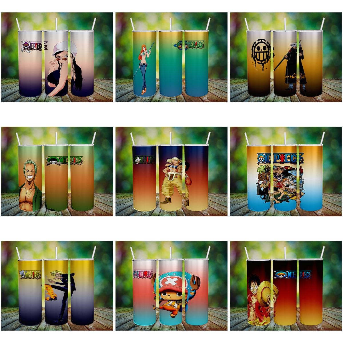 10 One Piece Anime Tumbler Wrap Designs Bundle JPG