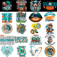 Load image into Gallery viewer, 49 Miami Dolphins V3 Football Designs Bundle PNG
